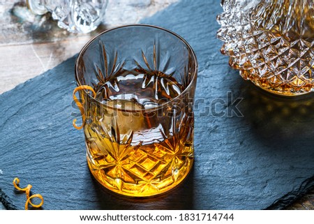 Whiskey in a glass - alcoholic drink