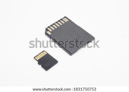 A picture of memory card on white background