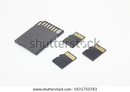 A picture of memory card on white background