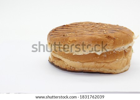 A picture of burger on white background