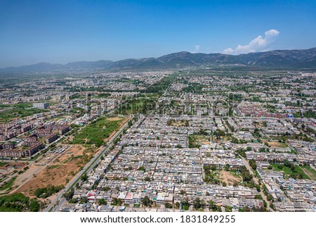 an aerial landscape photography of a city of Islamabad ,the capital of Pakistan  