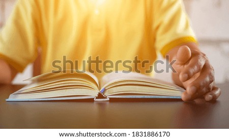 Education and wisdom concept - open book under sunlight outdoors