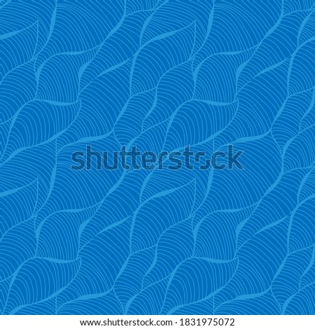 Elegant seamless pattern with sea waves, design elements. Marine pattern for invitations, cards, print, gift wrap, manufacturing, textile, fabric, wallpapers
