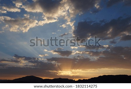 Sunset in the mountains near Eilat
