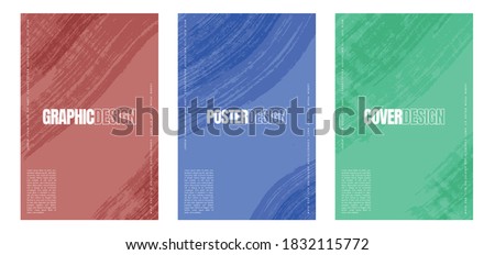 Abstract Background of Color Brush for Cover, Banner, Poster, and other. Vector Illustration.