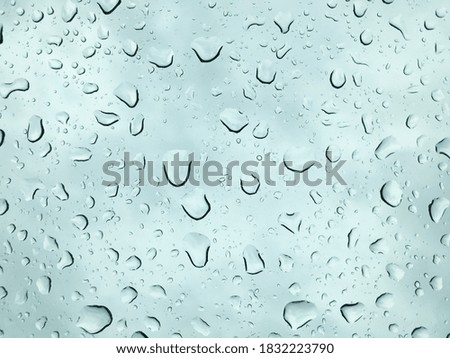 The drop rain on the mirror