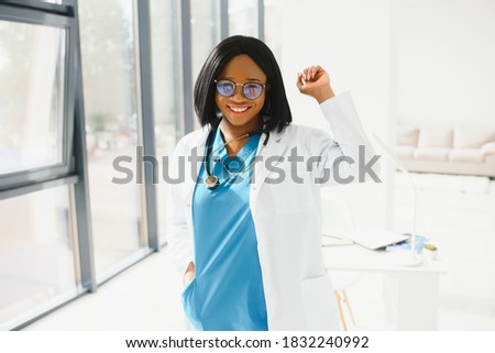 Black nurse isolated at the hospital