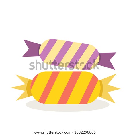 Vector illustration candy candy colored candy sweet