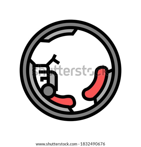 monowheel motorbike color icon vector. monowheel motorbike sign. isolated symbol illustration