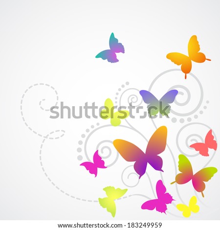 Vector butterflies background design