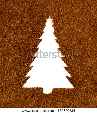 Abstract Christmas Tree silhouette on a white background