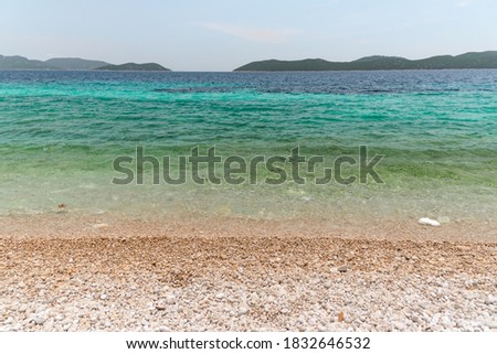 Stone beach in Dubrovnik, Croatia