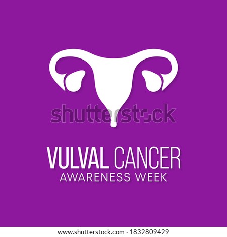 Vector illustration on the theme of Vulval Cancer awareness week observed each year during November.
