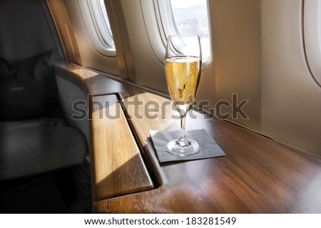 Welcoming Glass of Champagne Royalty-Free Stock Photo #183281549