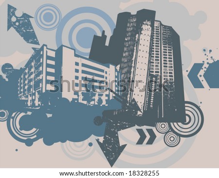 Grunge urban design, vector illustration.