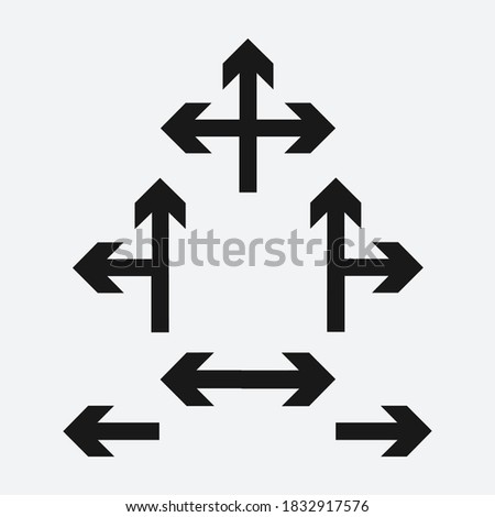 Left, Right, Up, Down arrow icon set, Traffic vector arrow set icon.
