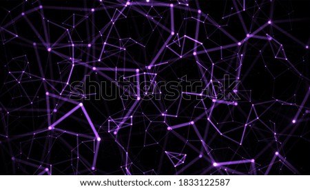 Futuristic Sci-Fi Abstract and Glow Line On Black Background