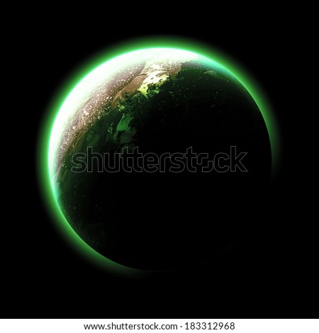 Green Planet Isolated - Elements of this image furnished by NASA 