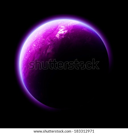 Purple Planet Isolated - Elements of this image furnished by NASA 