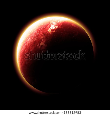 Orange Planet Isolated - Elements of this image furnished by NASA 