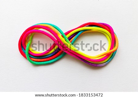 Colorful Ropes Infinity Symbol Top View