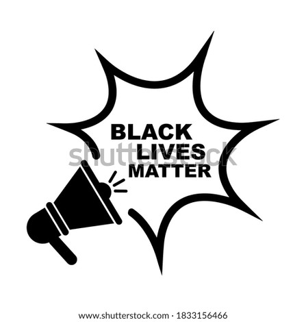 black lives matter sign on white background
