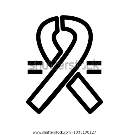 cancer ribbon icon or logo isolated sign symbol vector illustration - high quality black style vector icons
