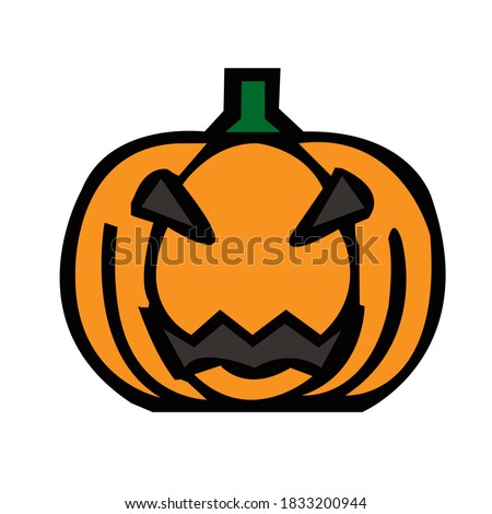 halloween party pumpkin icon vector