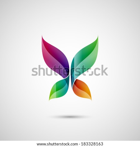 Abstract butterfly shape, eps10 vector