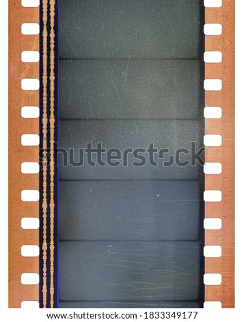nice filmstrip with empty cells or frame on white background.