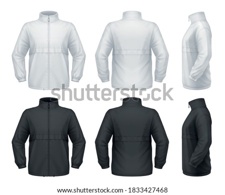 Vector mockup of classic windcheater. Royalty-Free Stock Photo #1833427468