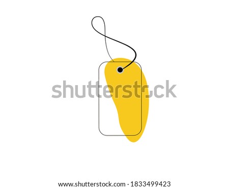 Label Flat Icon on white background in vector illustration