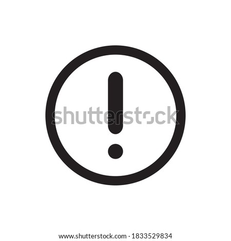 Exclamation Mark Icon Vector Illustration Flat Design