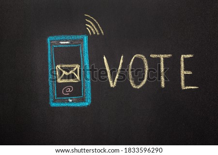 Digital Online Vote. My Voice Matters. Government Concept