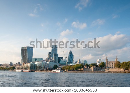 Thames River, Skyline London Great Britain