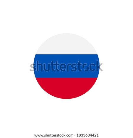 Russia flag round circle icon