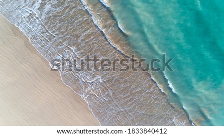 Beach from top view. Beach background from top view. Thailand Beach.