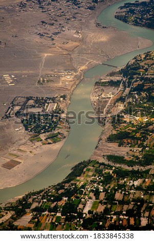 aerial landscape photography of beautiful mountains and valleys of Karakorum range in gilgit Baltistan 