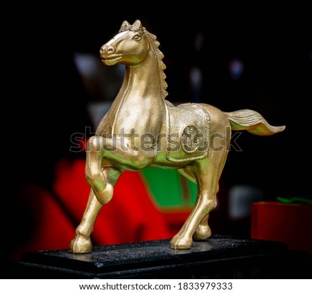 God Coloured Bronze horse statuette