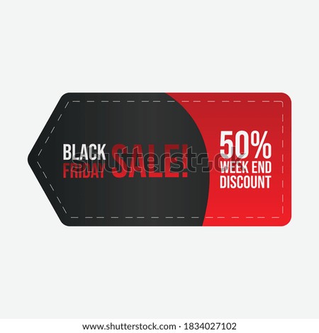Black Friday Sale banner vector image. Vector design template. Black friday banner. Sale stickers. Discount advertising marketing
