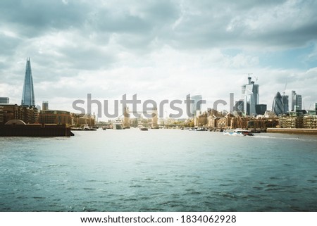 Panoramic view of London skyline, UK
