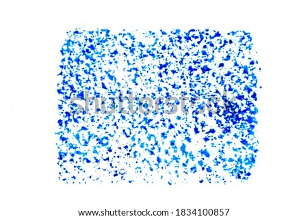 Blue color ink in square shape textured background as stamp or frame with copy space