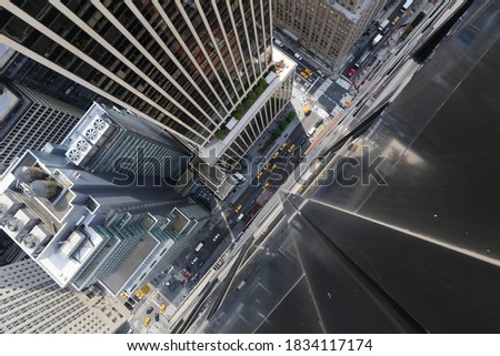 These are photos from a rooftop in Manhattan. Royalty-Free Stock Photo #1834117174