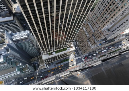 These are photos from a rooftop in Manhattan. Royalty-Free Stock Photo #1834117180