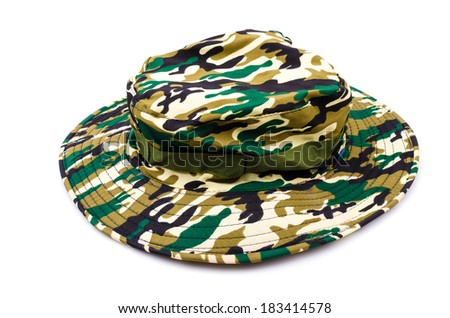 Army hat isolated white background
