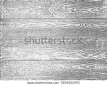 Fragment of an old tree with a knot, invoice of wood. Vector background, texture of a board, wood veneer.