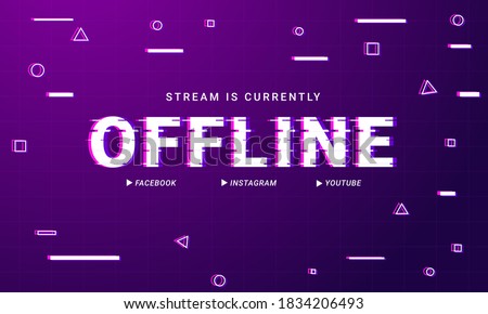 modern twitch offline background design template Royalty-Free Stock Photo #1834206493