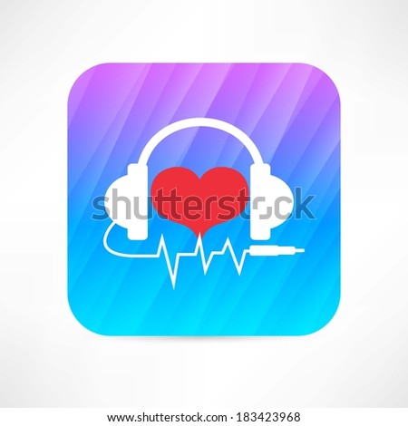 headphones and heart icon