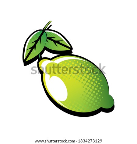 pop art style lemon fruit on white background vector illustration design