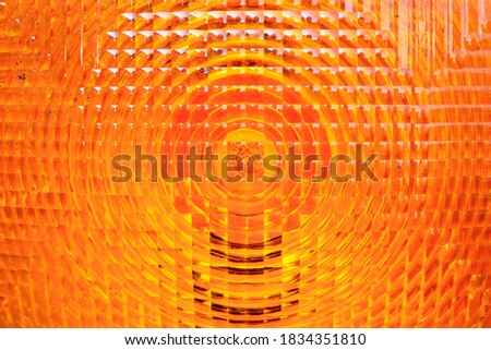 orange vehicle reflector texture background Royalty-Free Stock Photo #1834351810